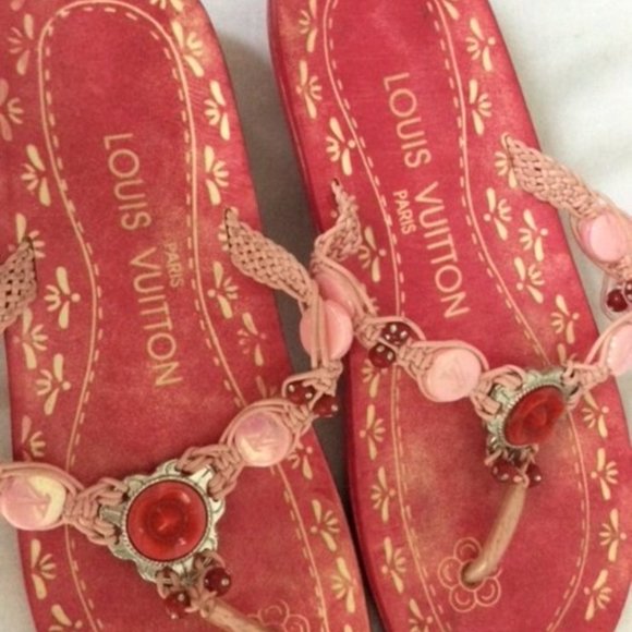 🌟🌸HOST PICK 🌟🌸 NWOT Louis Vuitton Sandals Thong Sandals US Size 9 - Picture 5 of 7